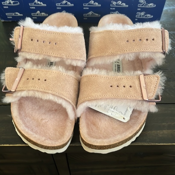 Birkenstock Arizona Shearling Light Rose Asst asa - Picture 2 of 5